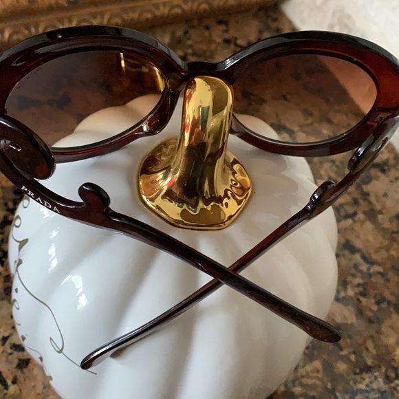 Brown round large Fashion sunglasses - Picture 3 of 5